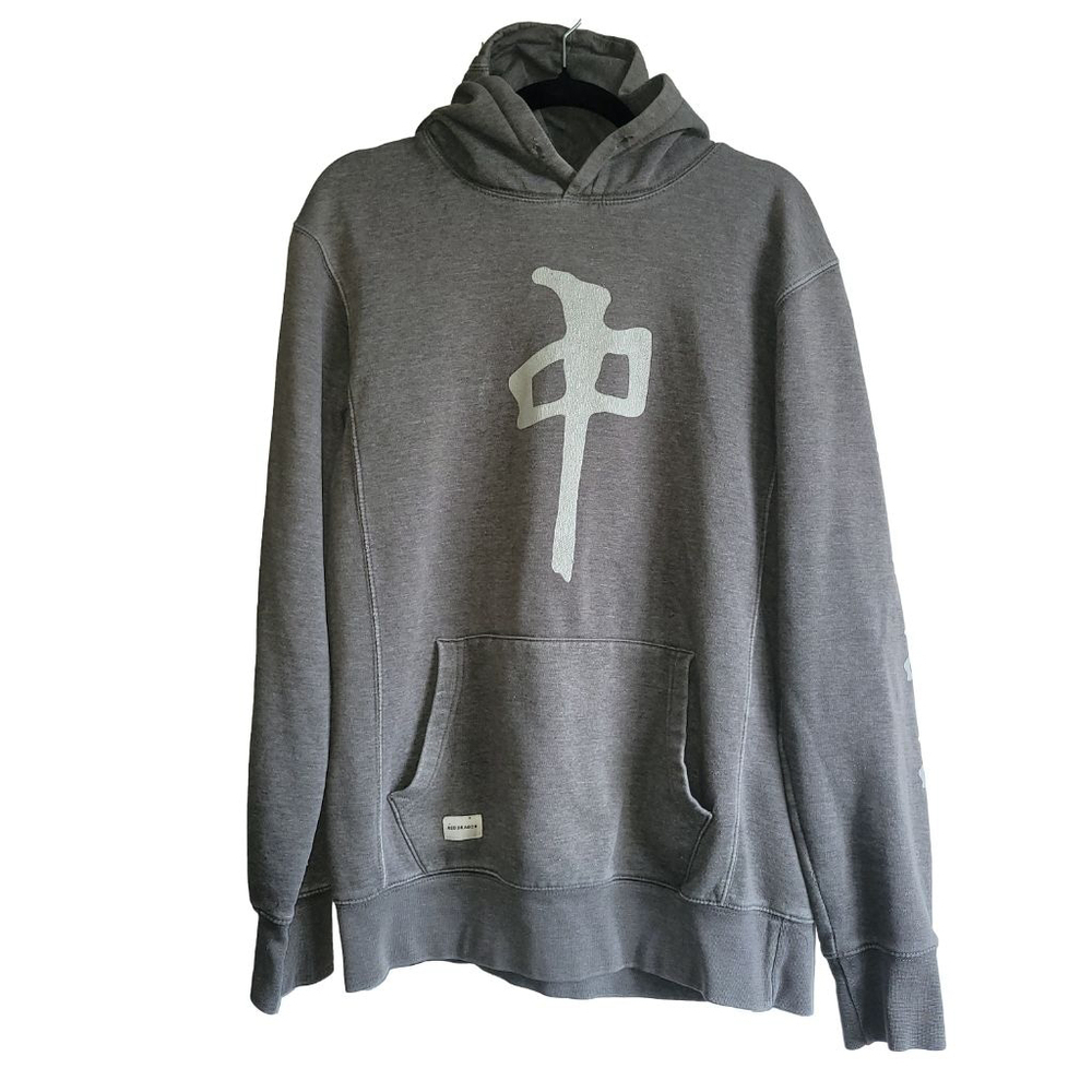 Men's Red Dragon Hoodie Gray M
